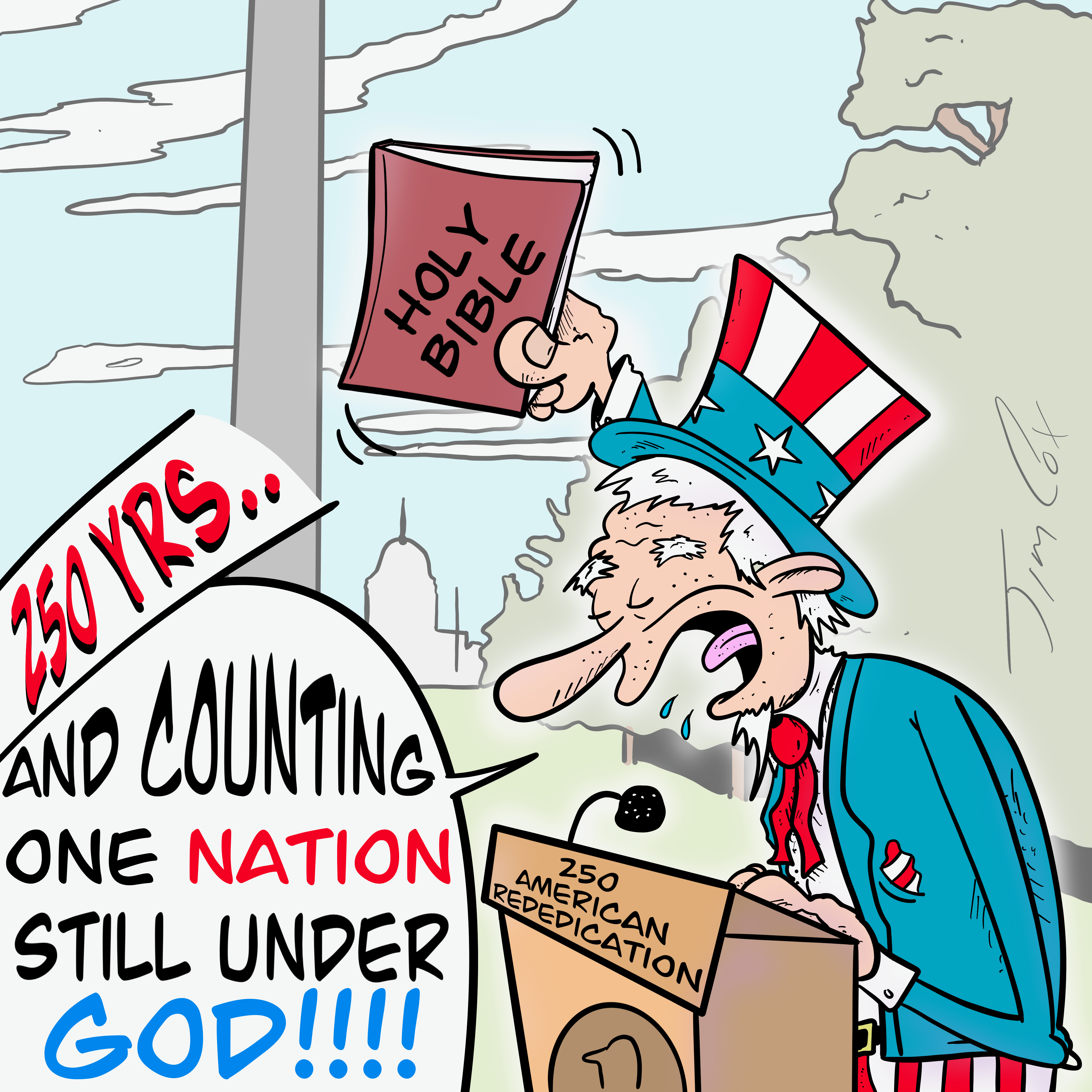Editorial cartoon: America's 250th