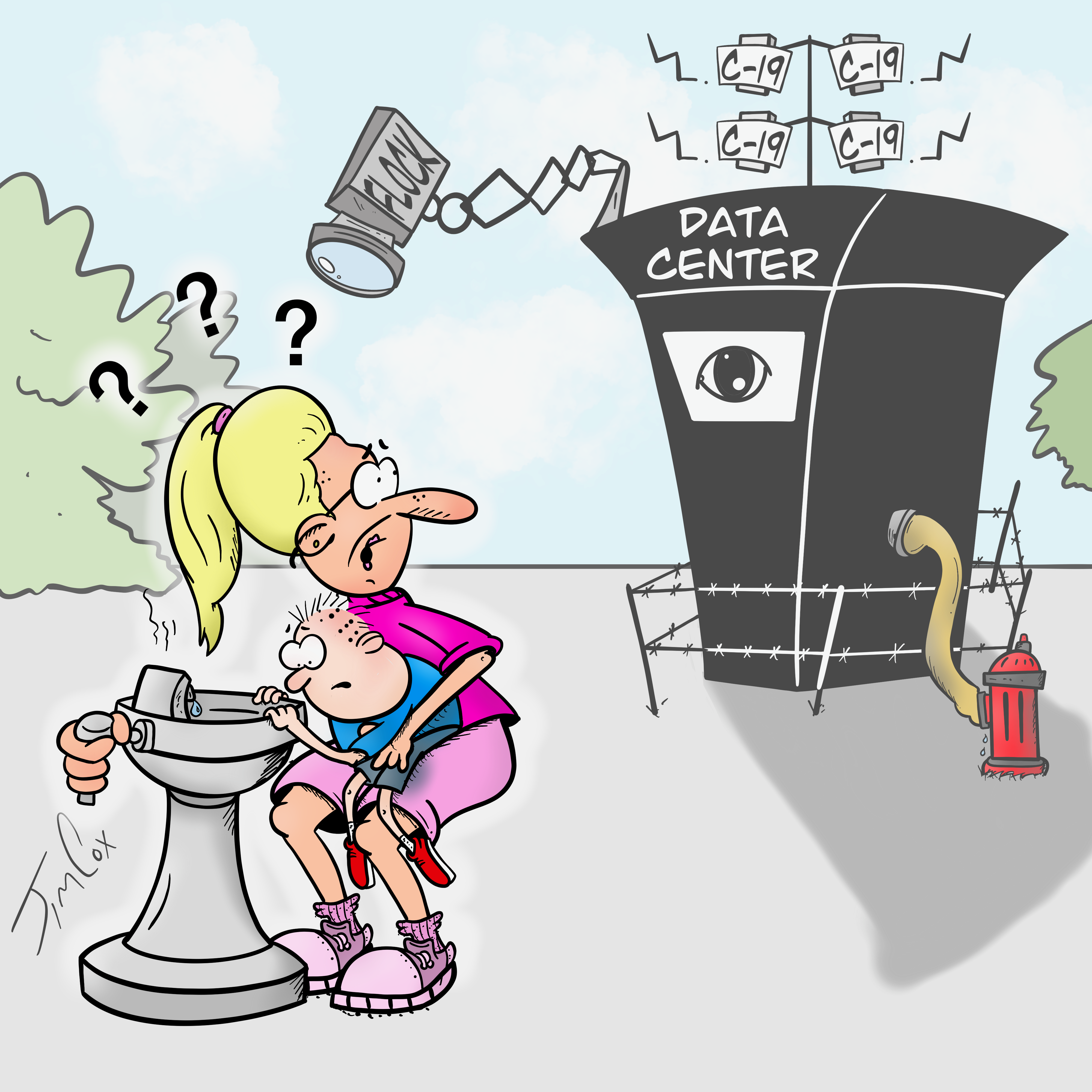 Editorial cartoon: Data Center