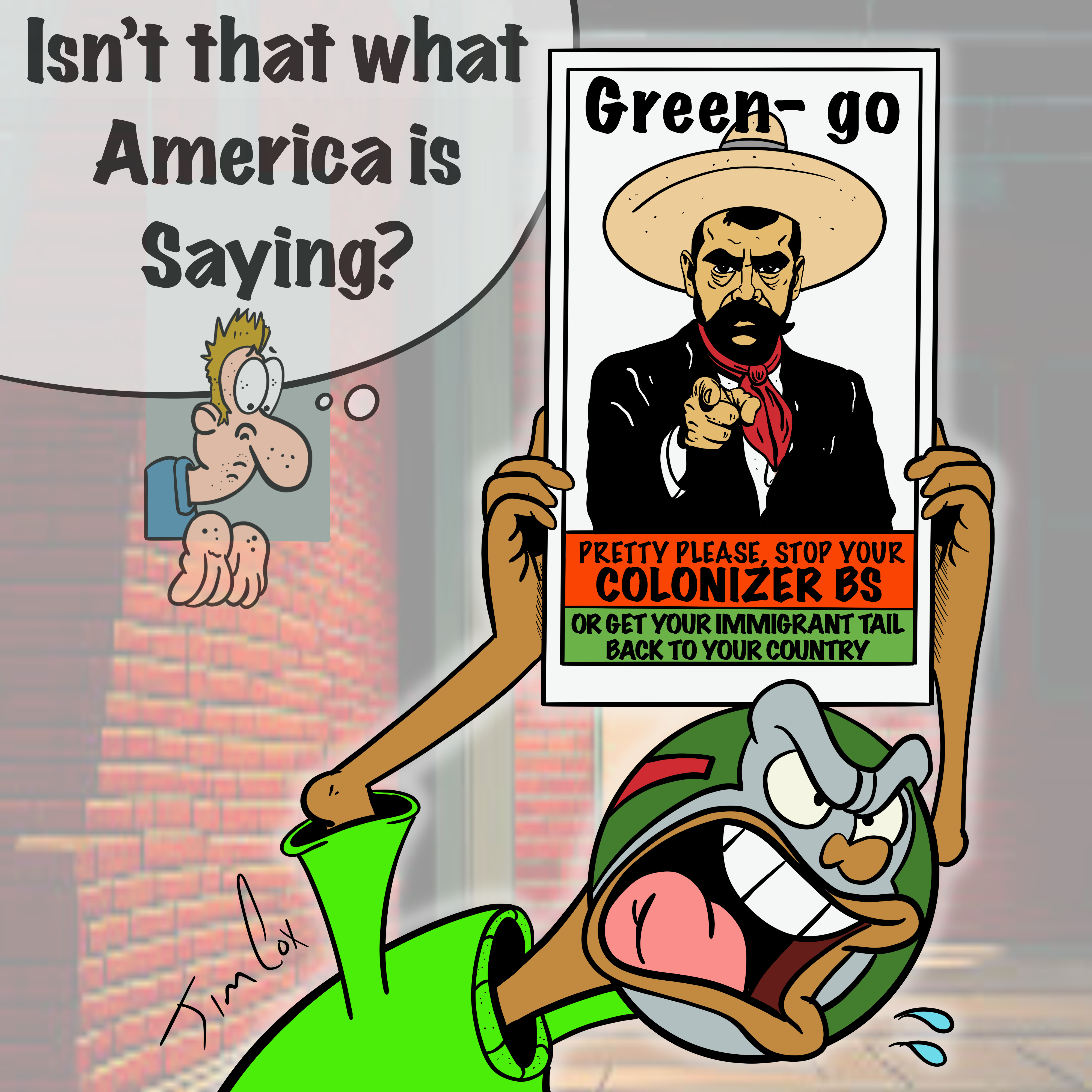 Editorial cartoon: Green-Go!