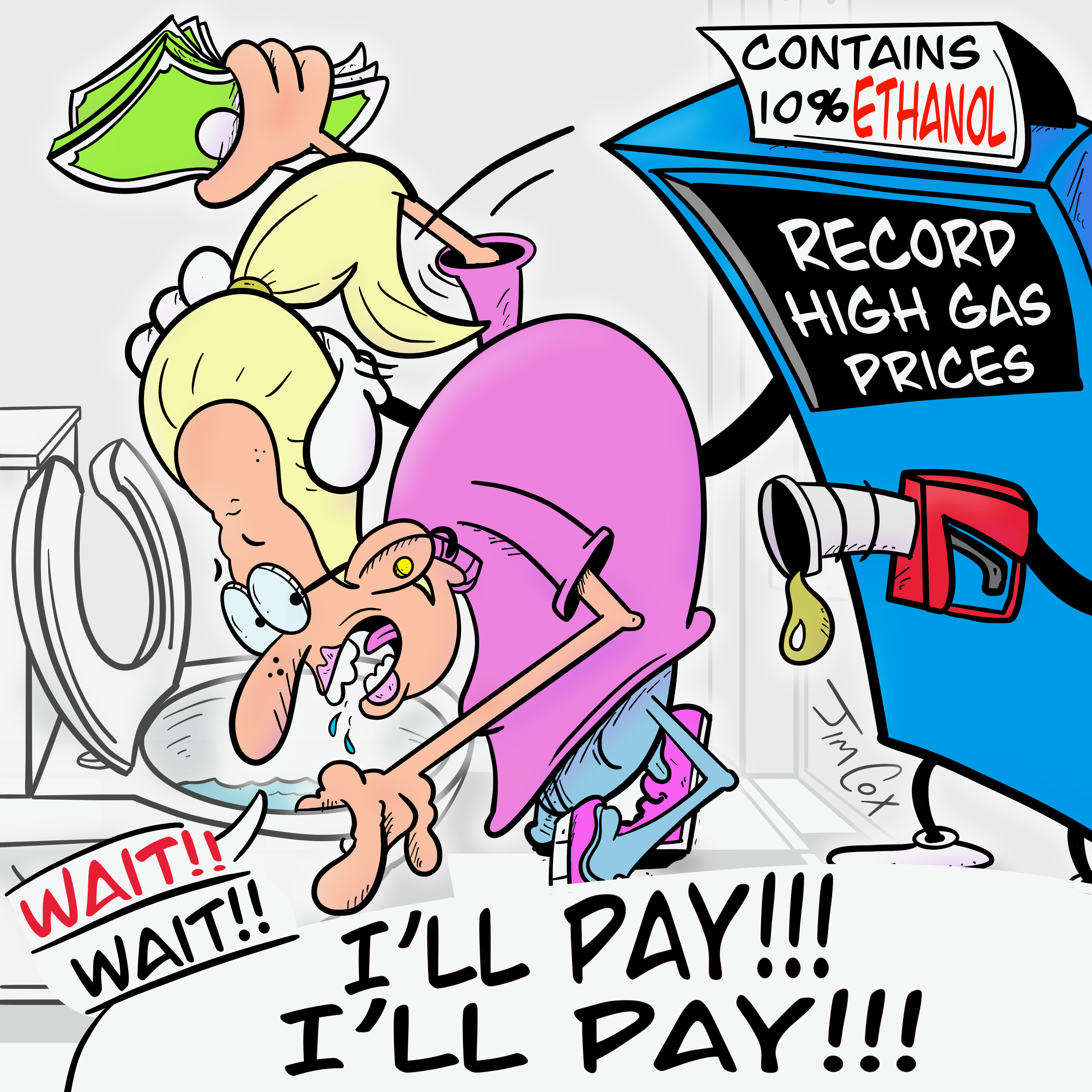 Editorial cartoon: High Gas Prices