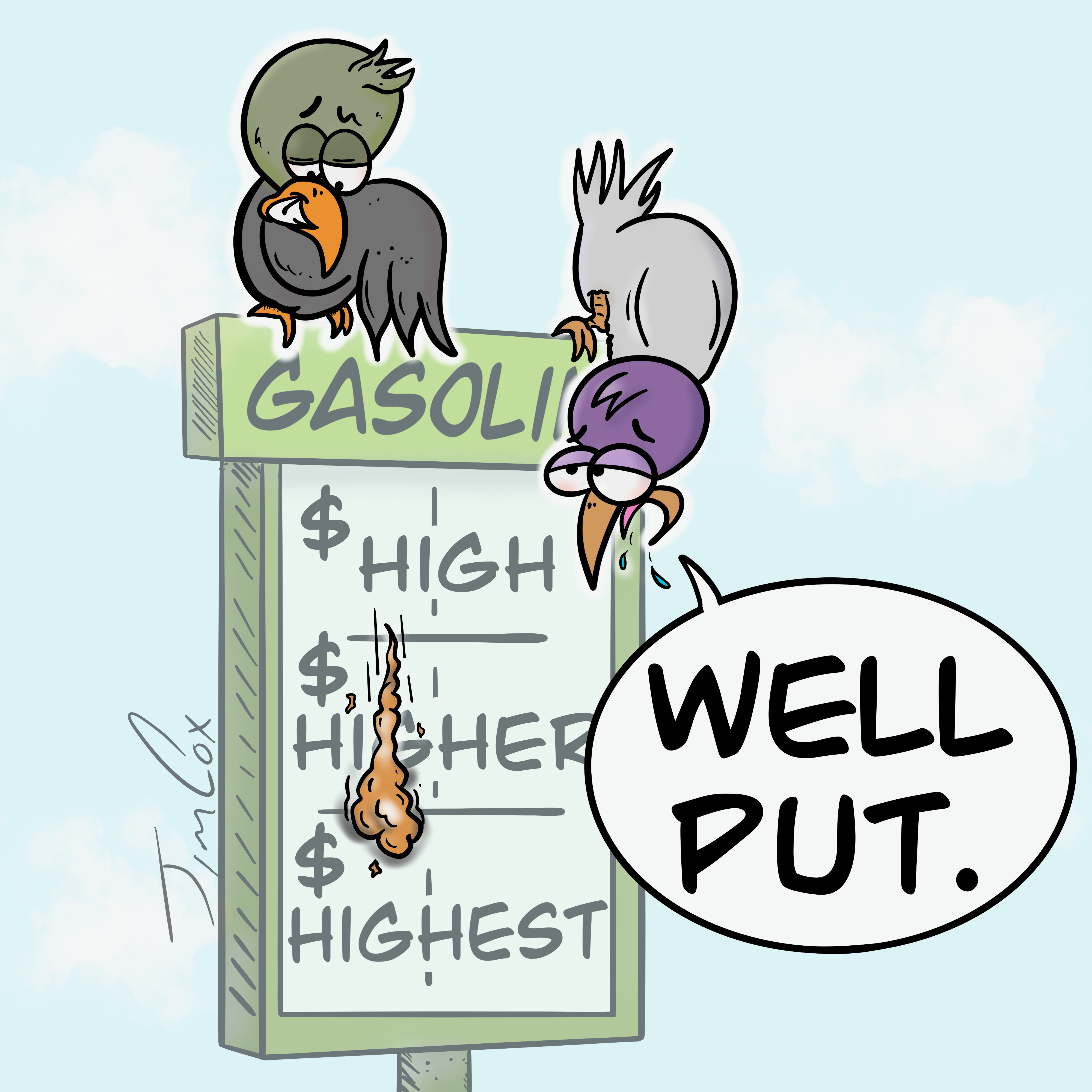 Editorial cartoon: High Gas Prices