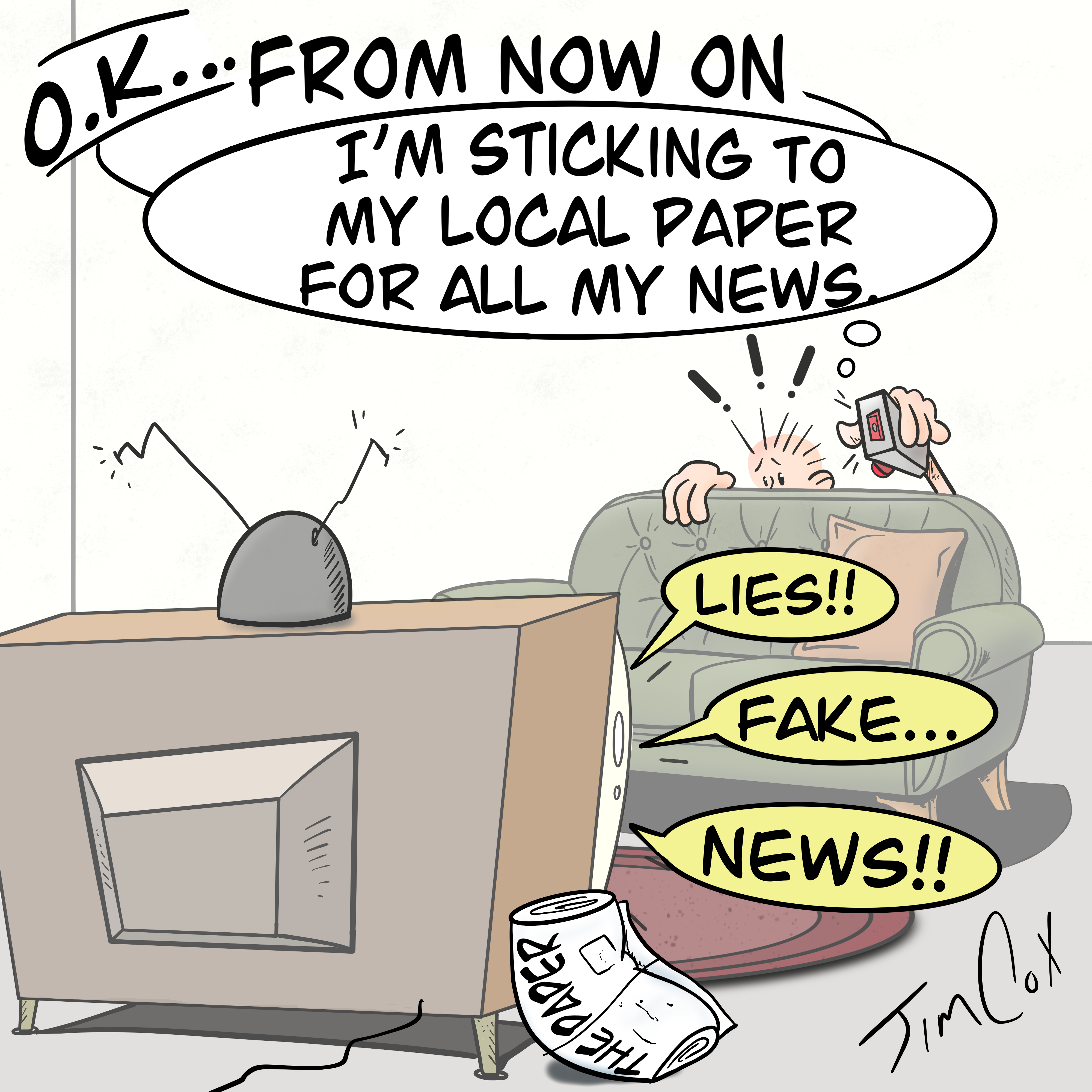 Editorial cartoon: Local Newspaper 2
