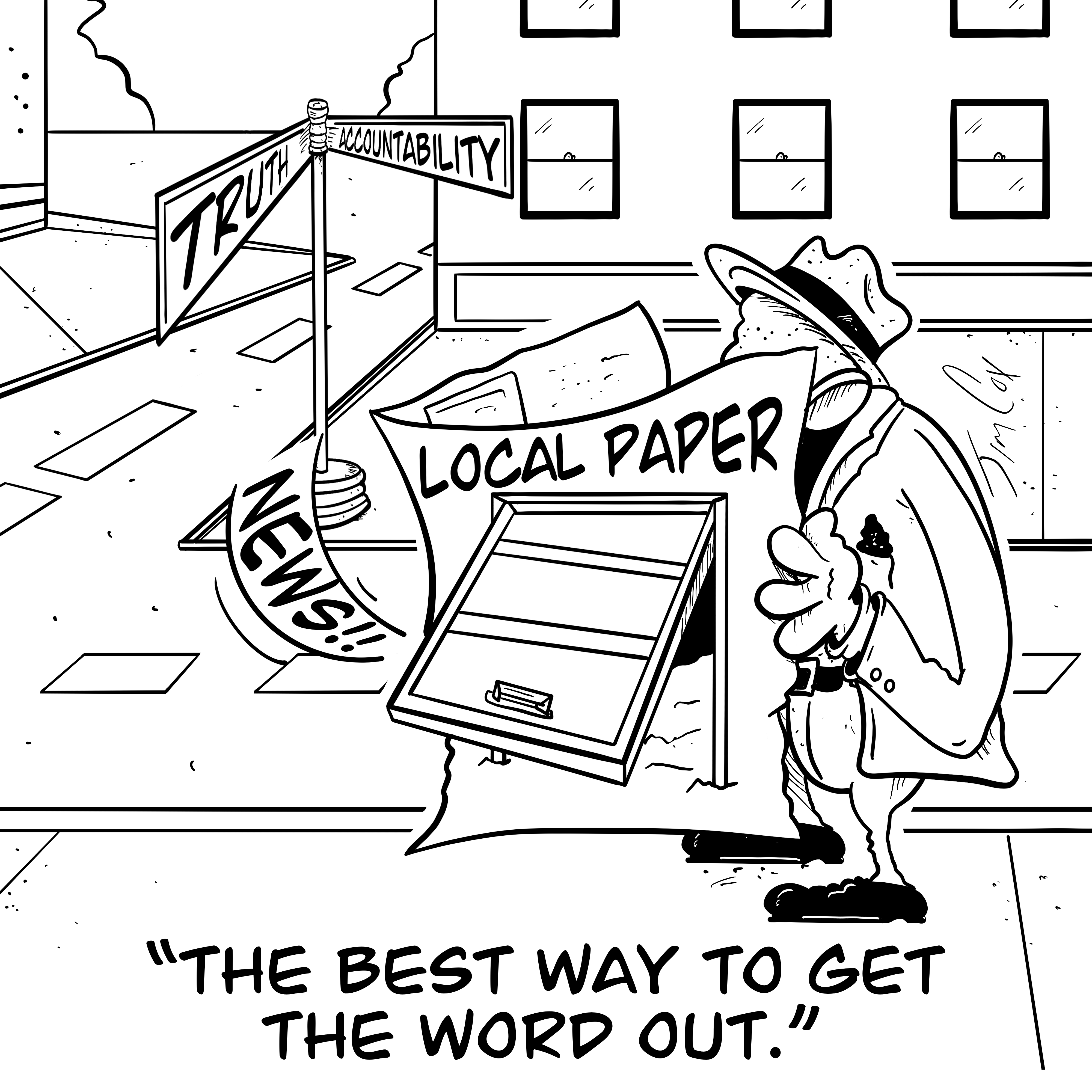 Editorial cartoon: Local Newspaper
