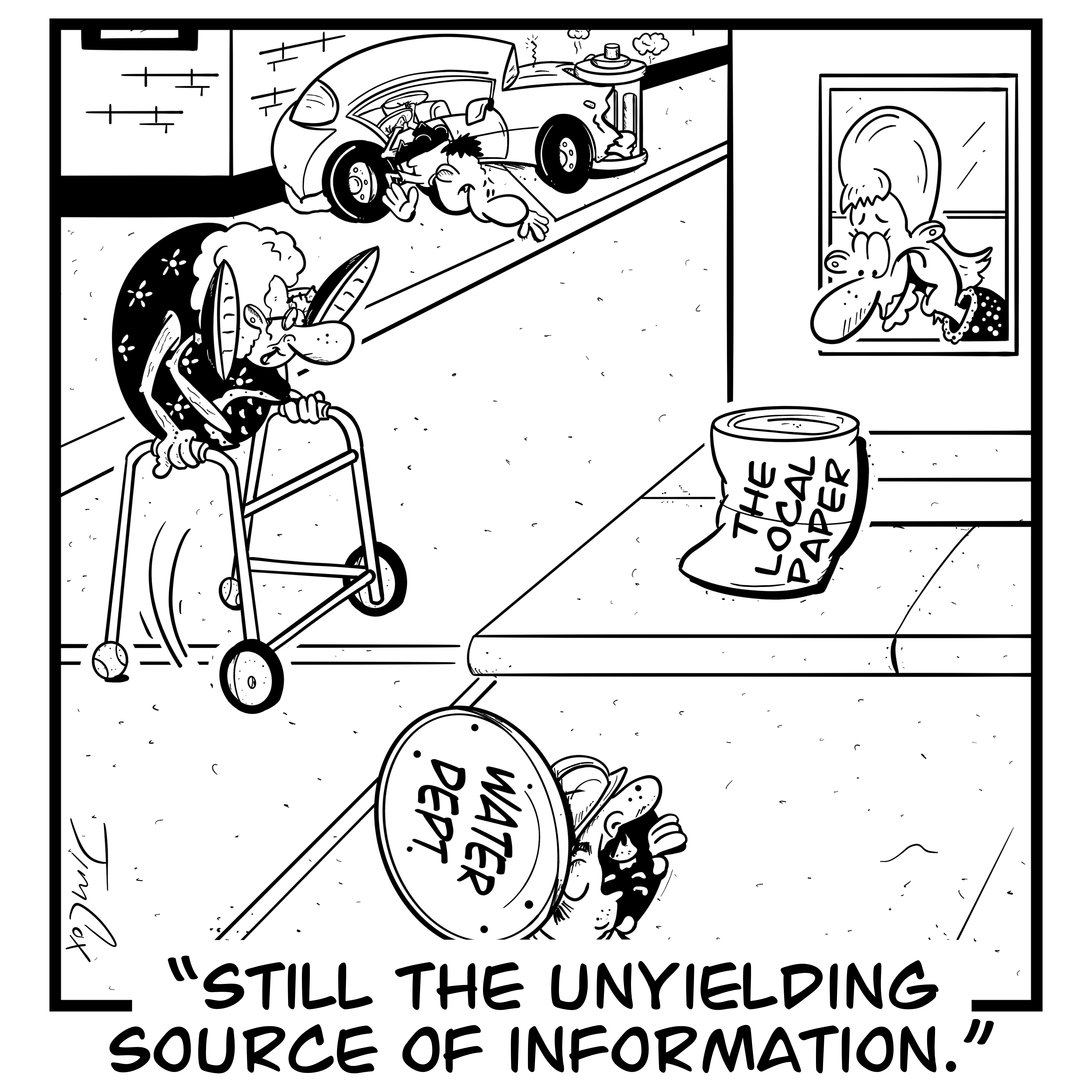 Editorial cartoon: Newspaper Week 2