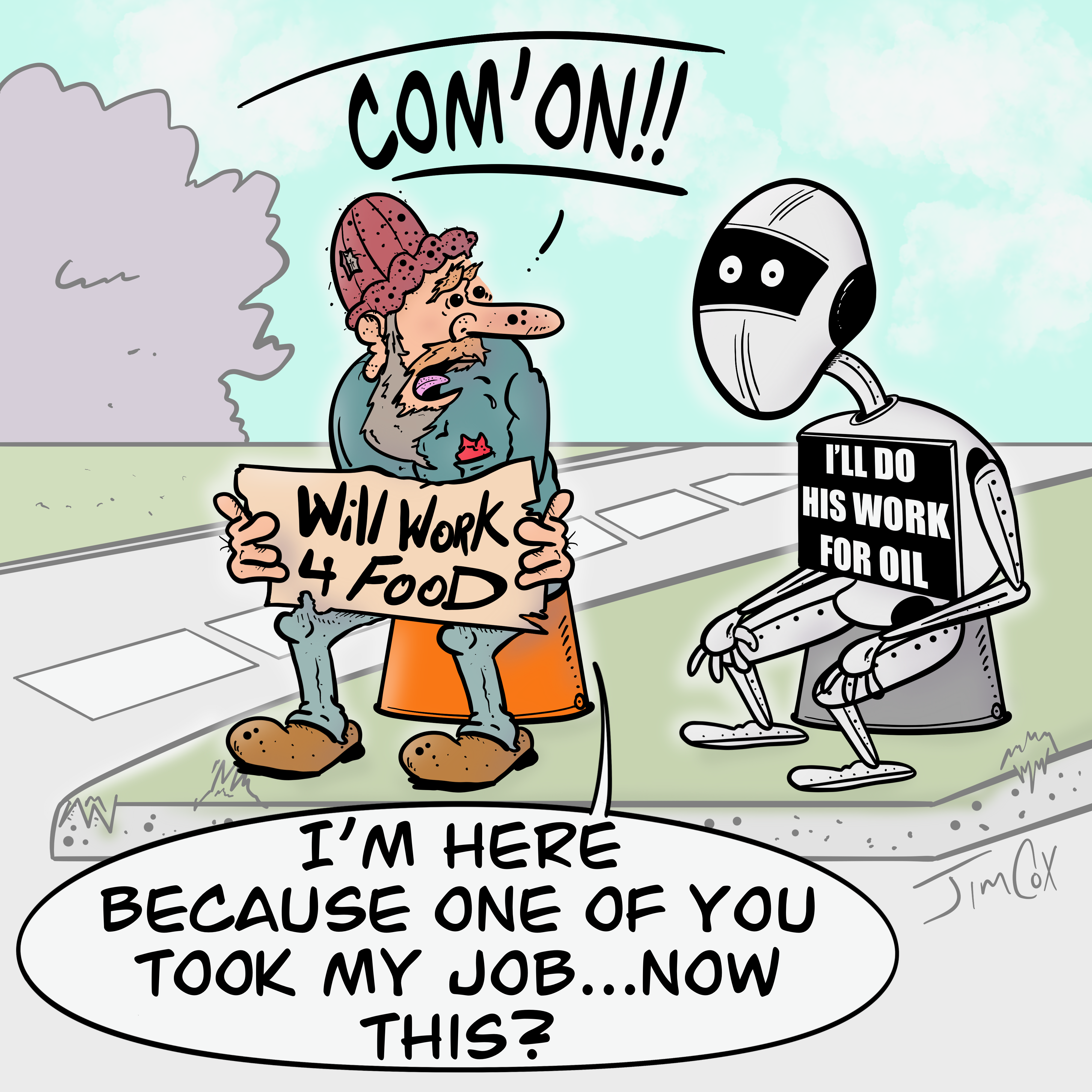 Editorial cartoon: Will Work For Oil