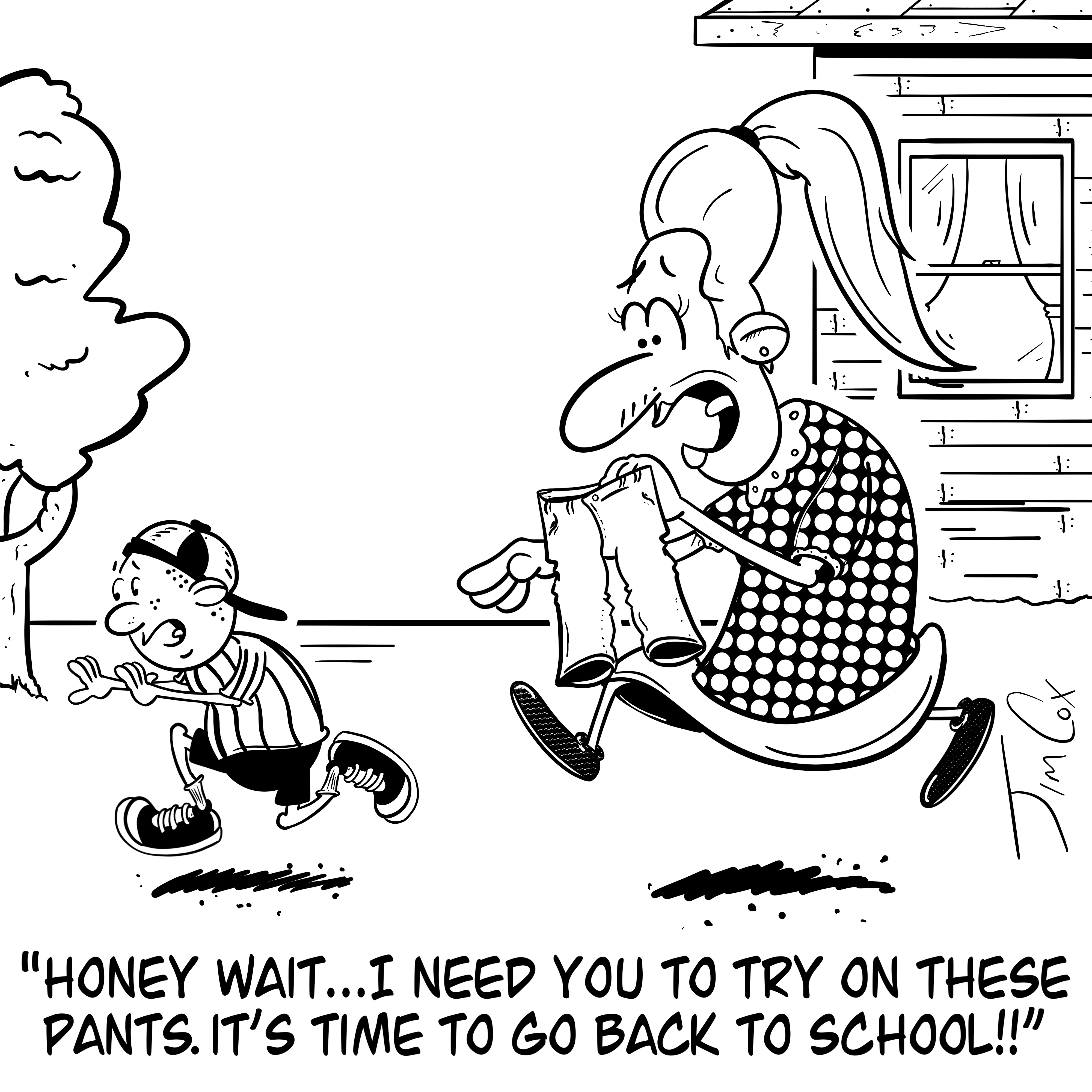 Gag cartoon: Back To School
